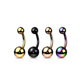 14G Implant Grade Titanium Plain Belly Button Ring